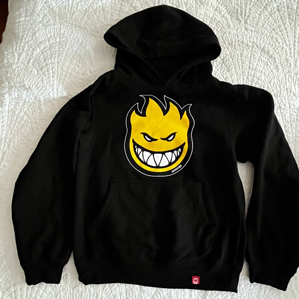 Spitfire - black hoodie, youth small, EUC